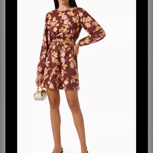 MinkPink Cut Out Long Sleeve Dress